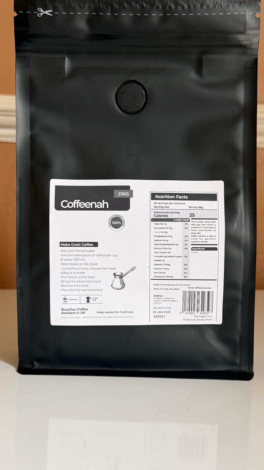 Three Ground ,classic Sudanese style coffee bags.