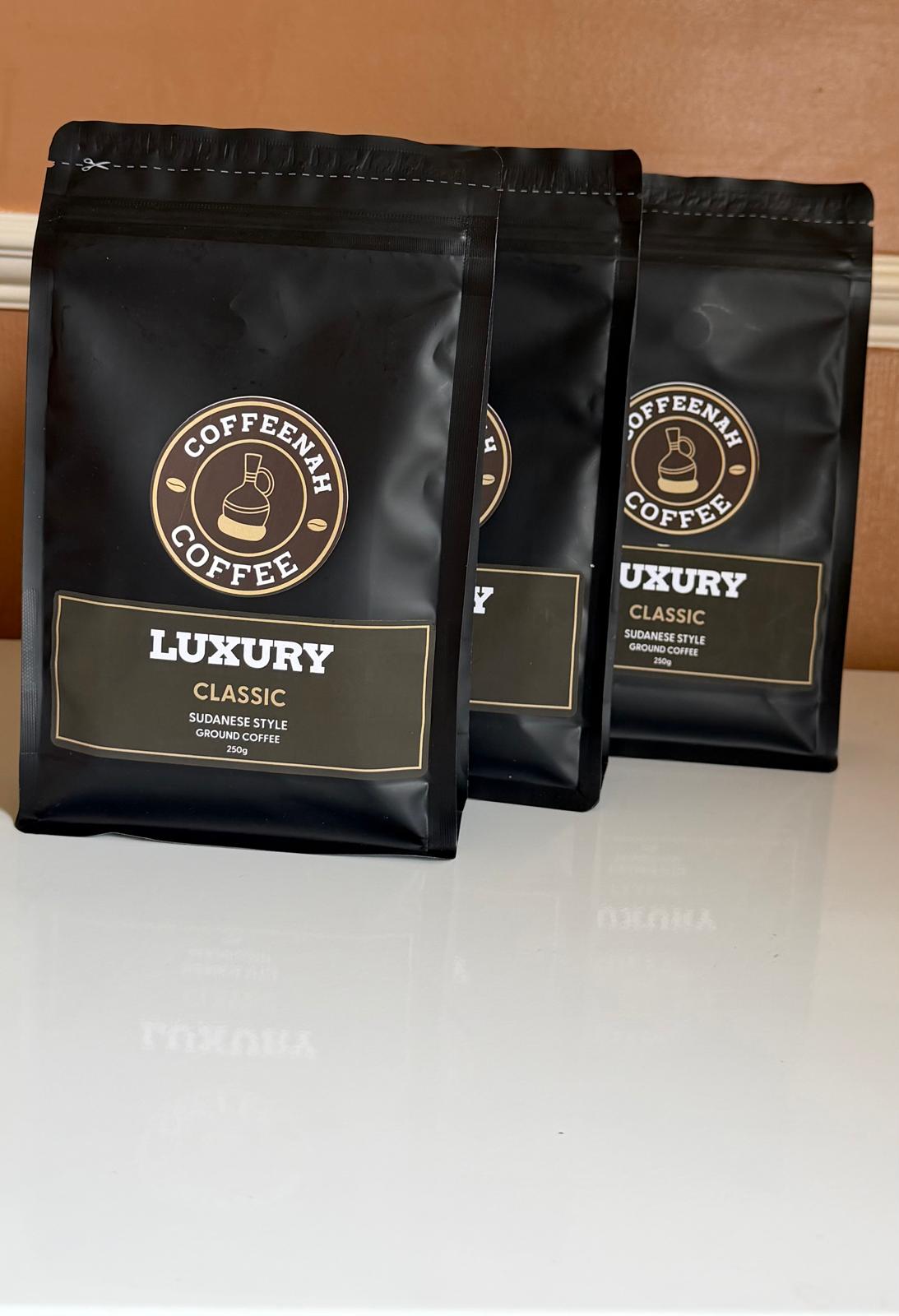 Three Ground ,classic Sudanese style coffee bags.