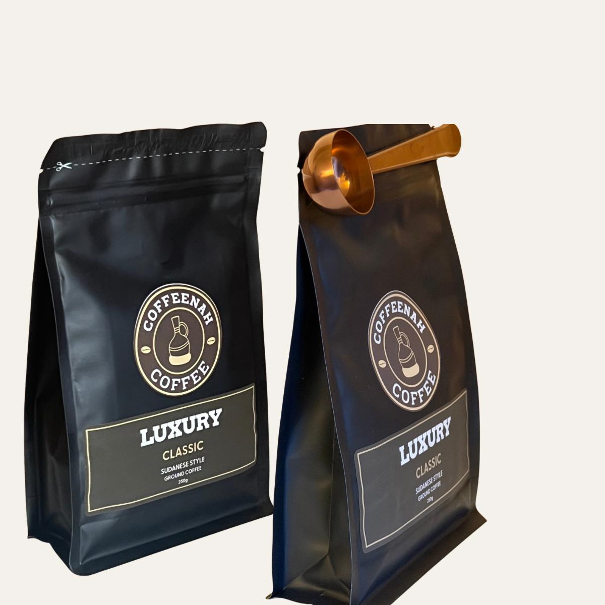 Two bags Coffeenah Classic +measuring spoon